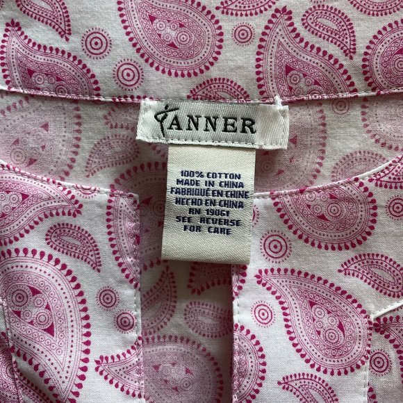 Tanner Pink Paisley 3/4 Sleeve Tunic EUC Size 12 - Picture 3 of 5